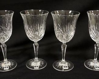 1185	LOT OF 6 MILLER ROGASKA CRYSTAL 8 IN WINES
