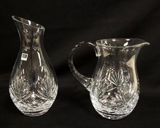 1193	MILLER ROGASKA CRYSTAL LOT OF 2 INCLUDING PITCHER & CARAFE, TALLEST APPROXIMATELY 10 1/2 IN
