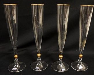 1194	MILLER ROGASKA CRYSTAL LOT OF 4-11 IN CHAMPAGNES
