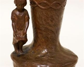 1196	FRENCH ART BRONZE VASE SIGNED P TERESZCZUK, APPROXIMATELY 4 IN HIGH
