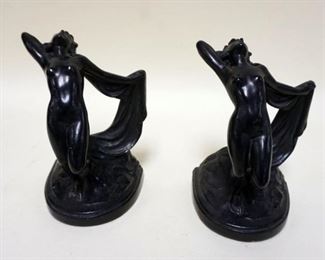 1211	ART NOUVEAU BOOKENDS OF NUDE WOMAN DANCING, APPROXIMATELY 7 1/2 IN H
