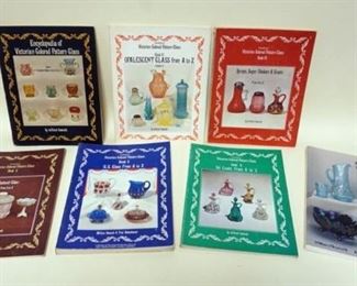 1227	LOT OF 7 REFERENCE BOOKS ON VICTORIAN GLASS, INCLUDING VOL #1 THROUGH #6 VICTORIAN COLORED PATTERN GLASS
