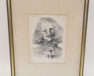 1237	SALVADOR DALI *VELAZQUEZ*, DATE SIGNED ETCHING, APPROXIMATELY 12 IN X 15 IN OVERALL
