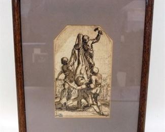 1238	FRAMED PRINTOF CRUCIFIXION, APPROXIMATELY 12 IN X 16 IN OVERALL
