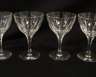 1248	ATLANTIS CRYSTAL, SET OF 6, 6  IN H CASTELO CHAMPANGE GLASSES
