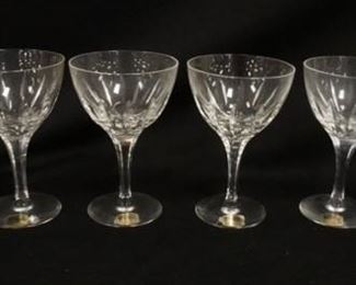 1249	ATLANTIS CRYSTAL, SET OF 6, 6  IN H CASTELO CHAMPANGE GLASSES
