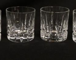 1252	ATLANTIS CRYSTAL, SET OF 6, 3 1/2  IN H LISBON OLD FASHION GLASSES

