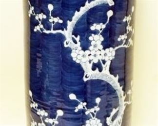 1254	BLUE AND WHITE ASIAN UMBRELLA STAND, APPROXIMATELY 24 1/4 IN H

