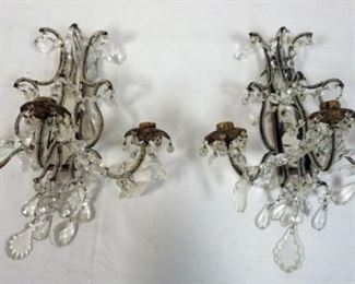 1260	PAIR OF WALL SCONCES WITH PRISMS, APPROXIMATELY 13 IN
