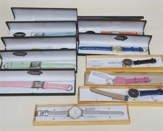 1282	LARGE LOT OF WOMANS WRIST WATCHES, 8 ARE GOSSIP & 4 ARE MANHATTEN
