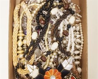 1284	LARGE LOT OF COSTUME JEWELRY NECKLACES, AS FOUND
