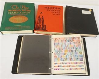 1295	LOT OF POSTAGE ALBUMS W/USA & WORLD WIDE STAMPS
