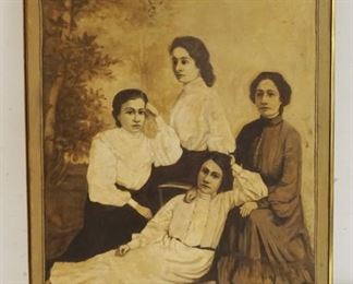 1302	OIL ON CANVAS PAINTING OF 4 WOMEN SIGNED LOWER RIGHT, APPROXIMATELY 31 IN X 25 IN OVERALL
