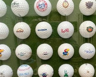 Framed shadow box golf ball collection!