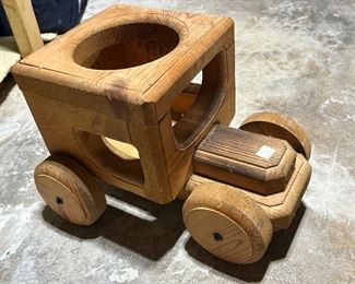 Vintage wooden toy truck