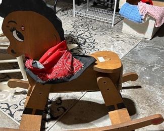 Hand made wooden rocking horse 