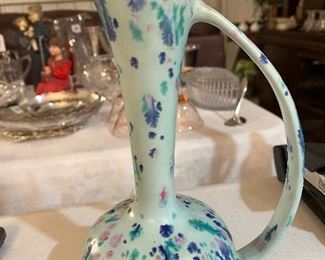 Awesome Cramer vase, speckled blues and pinks