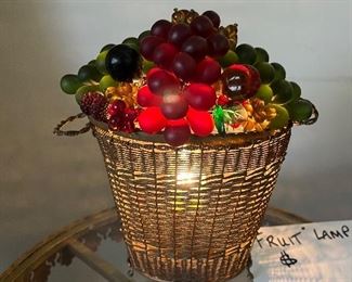 VINTAGE GLASS FRUIT LAMP