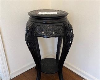 CARVED PLANT STAND