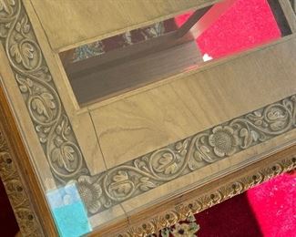 CARVED TABLE WITH FIGURES