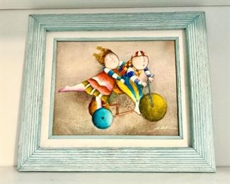 Signed whimsical artwork
