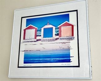 Bernie Walsh "Boat Shed Colour" framed print