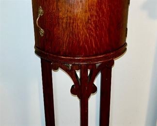Antique oak collar cabinet (close up view