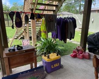 LSU wood and plastic ice chests
LSU clothing