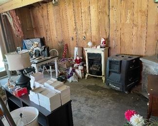 Propane outdoor heater
Propane indoor heater
Cyclone swamp cooler
Dinette table
Danbury mint LSU Xmas ornaments 2003-present