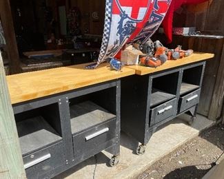 Solid wood work bench tables
Ridgid battery tools