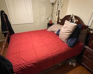 Antique queen bed without mattress