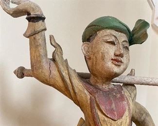 SIAMESE TWINS! PAIR OF SIAMESE MEN WITH GONG CARVING!