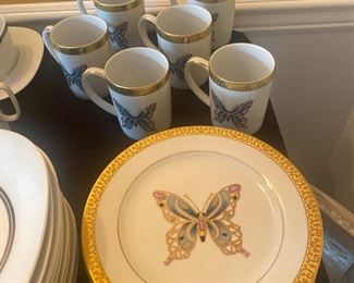 GOLD BUFFET 12 PC BUTTERFLY DESSERT SET