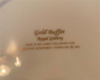 GOLD BUFFET 12 PC BUTTERFLY DESSERT SET