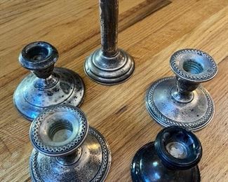 Sterling candle holders 