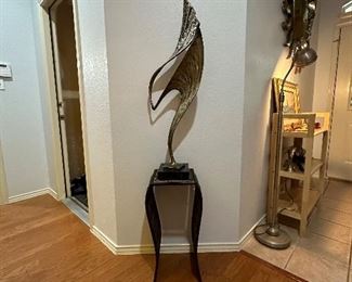 Curtis Jere-Abstract Wave Metal Sculpture