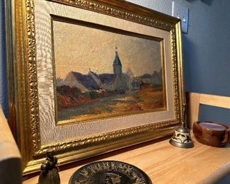 Artist Henri Levieux Late 19th C Oil on panel