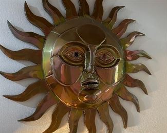 Large brass sun