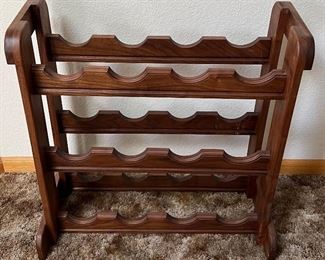 Hand Made Solid Walnut 12 Bottle Wine Rack