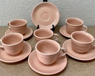Post 86 Fiesta HLC Apricot (6) Cups & Saucers