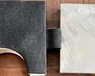 Exceptional Marhill Compact With Case - Solid Mother Of Pearl Top - Cover - Powder Puff - Mirror