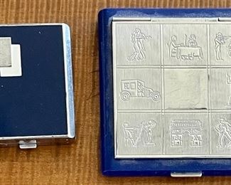 (2) Bourjois Evening In Paris 1930's Compacts With Original Puffs