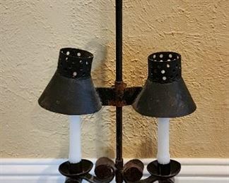 Rustic Tole Candle Holder 