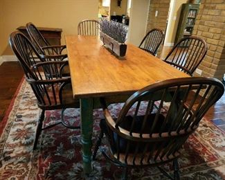 Rustic Dining Table w/ 6 Chairs 