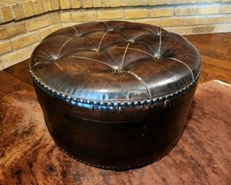Leather Ottoman 