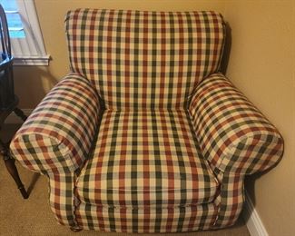Plaid Upholstered Chair 