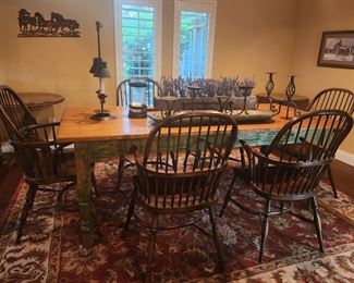Vintage Rustic Dining Table & Chairs 