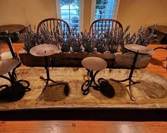 Rustic candle Holders & Decor 