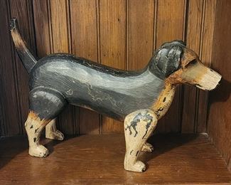 Painted Carved Wood Dod