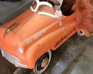 VINTAGE PEDAL CAR WITH MONKEY